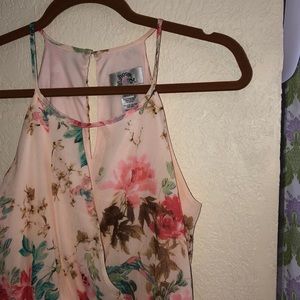 Floral maxi dress with slit